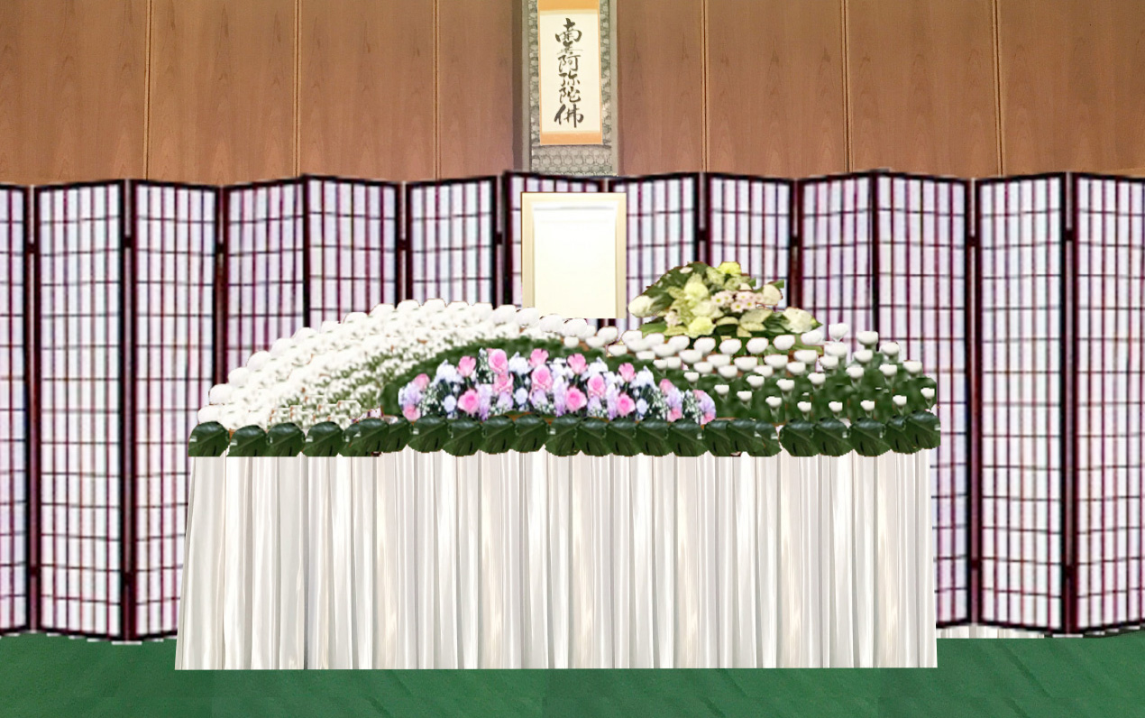 女性に人気の生花祭壇